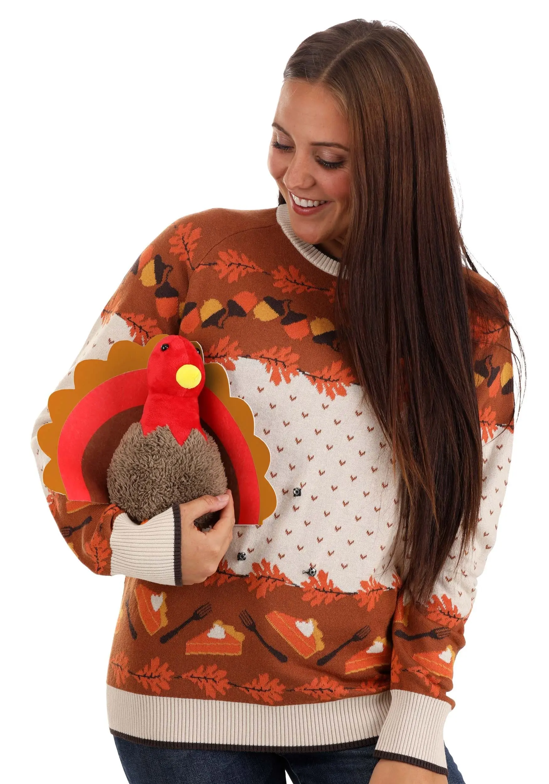 BigWan Apparel Co. 3D Turkey Adult Ugly Holiday Sweater 4 BigWan Apparel Co. 3D Turkey Adult Ugly Holiday Sweater - Image 4
