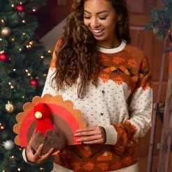 BigWan Apparel Co. 3D Turkey Adult Ugly Holiday Sweater 20 BigWan Apparel Co. 3D Turkey Adult Ugly Holiday Sweater -wizard of oz costume shop 3d turkey ugly holiday sweater alt 9