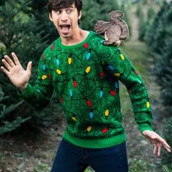 BigWan Apparel Co. Adult 3D Squirrel In The Christmas Tree Ugly Sweater 13 BigWan Apparel Co. Adult 3D Squirrel In The Christmas Tree Ugly Sweater -wizard of oz costume shop adult 3d squirrel in the christmas tree ugly sweat alt 3