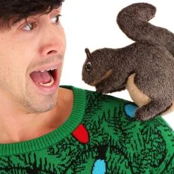 BigWan Apparel Co. Adult 3D Squirrel In The Christmas Tree Ugly Sweater 18 BigWan Apparel Co. Adult 3D Squirrel In The Christmas Tree Ugly Sweater -wizard of oz costume shop adult 3d squirrel in the christmas tree ugly sweat alt 8
