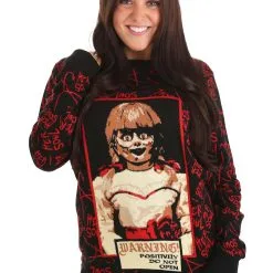BigWan Apparel Co. Annabelle Halloween Sweater For Adults 16 BigWan Apparel Co. Annabelle Halloween Sweater For Adults -wizard of oz costume shop adult annabelle halloween sweater alt 3