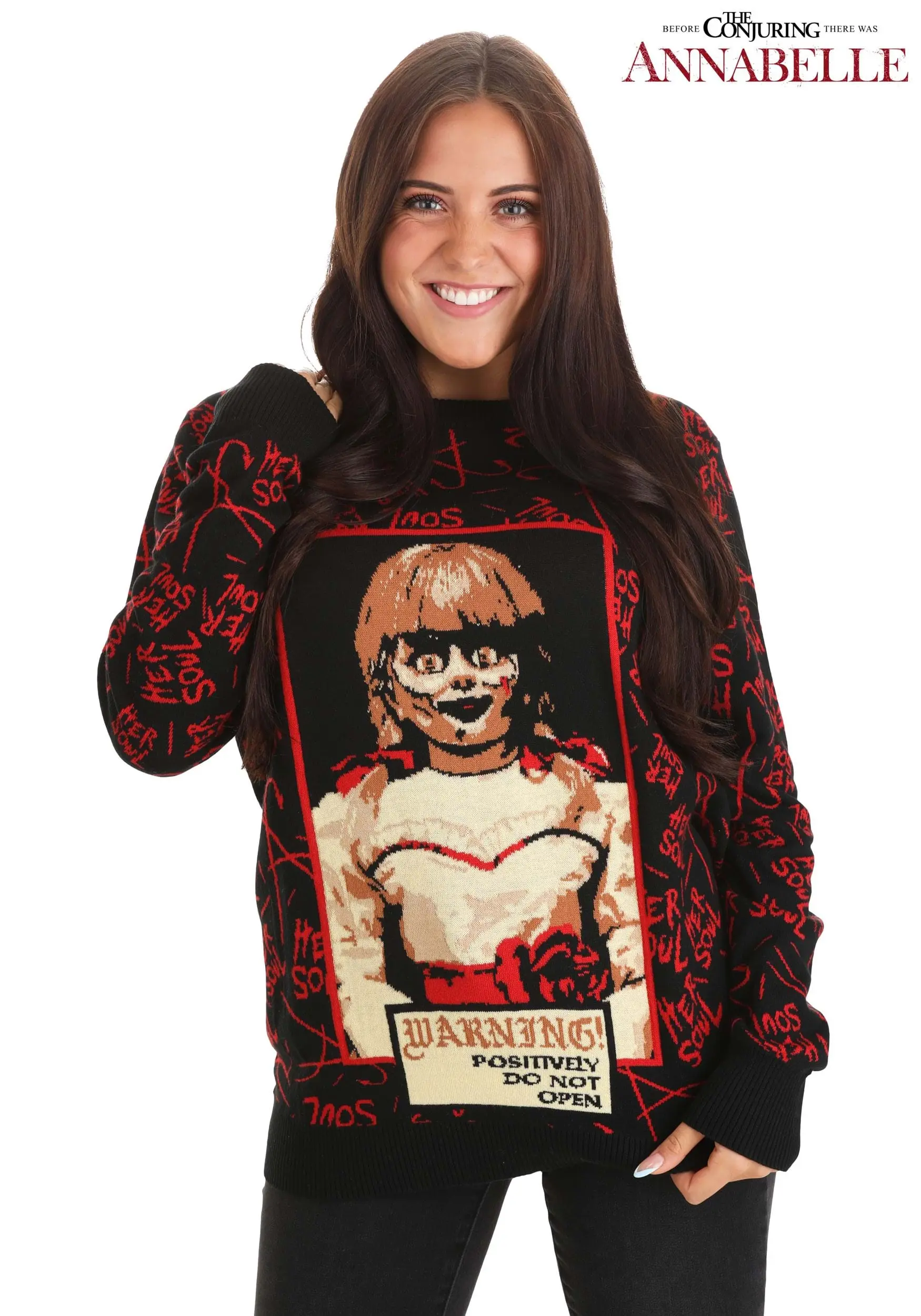 BigWan Apparel Co. Annabelle Halloween Sweater For Adults 7 BigWan Apparel Co. Annabelle Halloween Sweater For Adults - Image 7