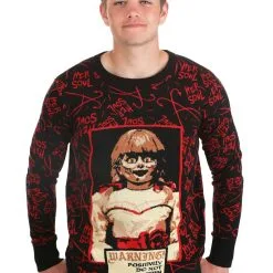 BigWan Apparel Co. Annabelle Halloween Sweater For Adults 15 BigWan Apparel Co. Annabelle Halloween Sweater For Adults -wizard of oz costume shop adult annabelle halloween sweater alt 4