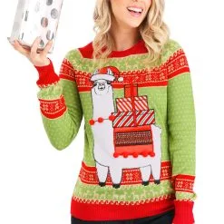 BigWan Apparel Co. Adult Christmas Llama Ugly Sweater 18 BigWan Apparel Co. Adult Christmas Llama Ugly Sweater -wizard of oz costume shop adult christmas llama ugly sweater alt 4