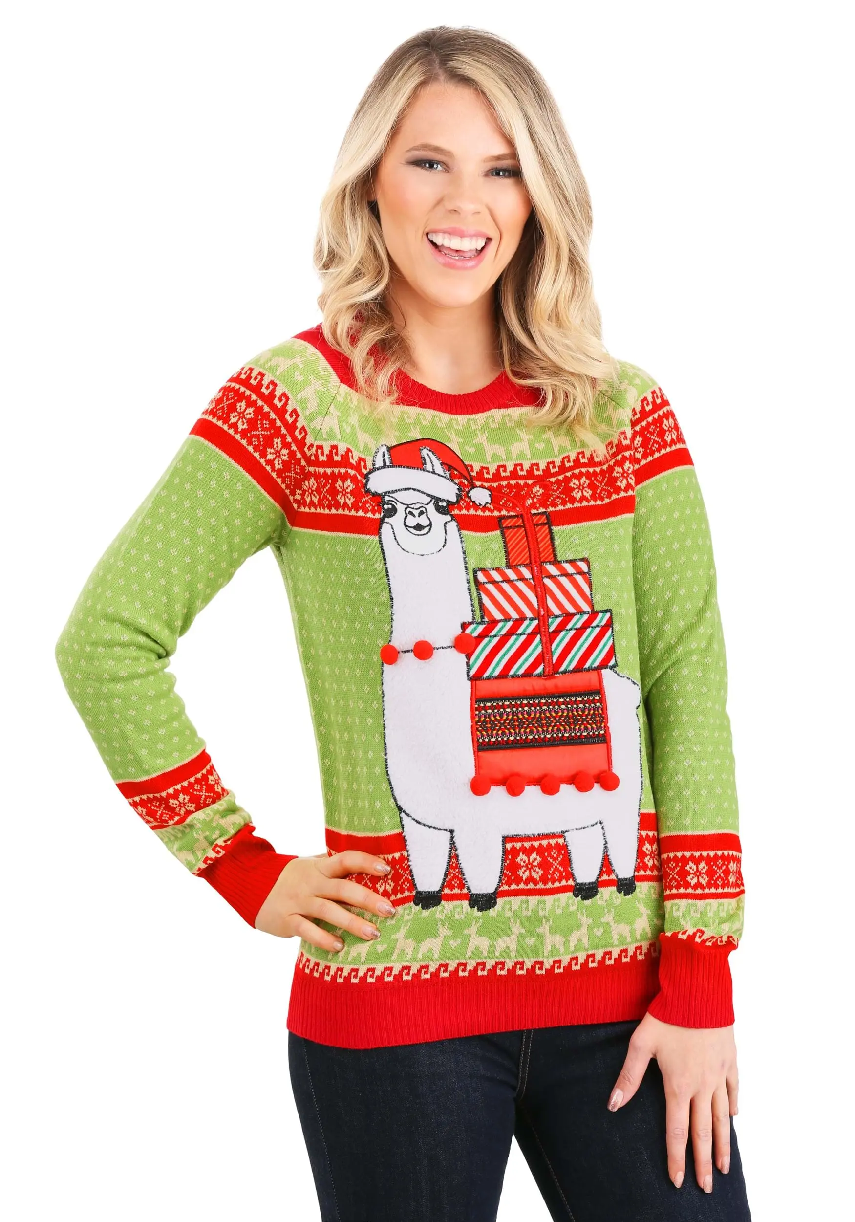 BigWan Apparel Co. Adult Christmas Llama Ugly Sweater 8 BigWan Apparel Co. Adult Christmas Llama Ugly Sweater - Image 8