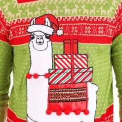 BigWan Apparel Co. Adult Christmas Llama Ugly Sweater 22 BigWan Apparel Co. Adult Christmas Llama Ugly Sweater -wizard of oz costume shop adult christmas llama ugly sweater alt 8