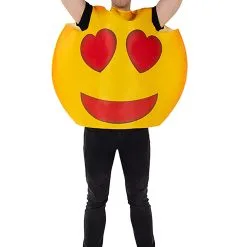 Dress Up America Emoji Heart Smiley Costume For Adults -wizard of oz costume shop adult emoji heart smiley alt 2