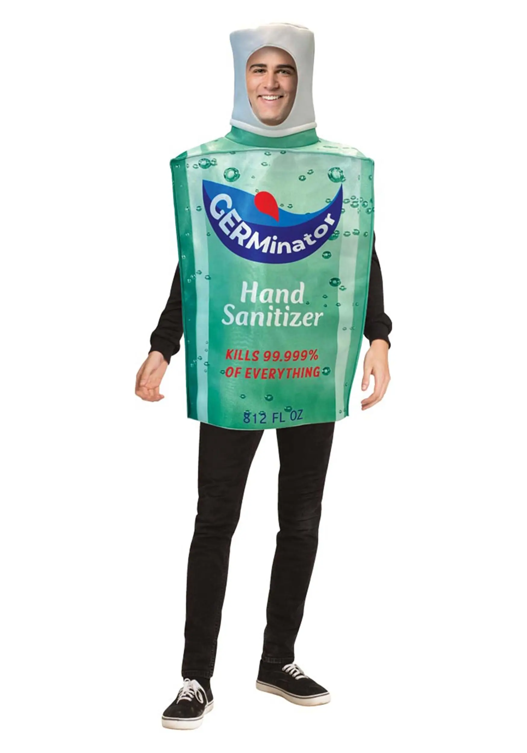 Morris Costumes Germinator Hand Sanitizer Bottle Costume For Adults 1 Morris Costumes Germinator Hand Sanitizer Bottle Costume For Adults