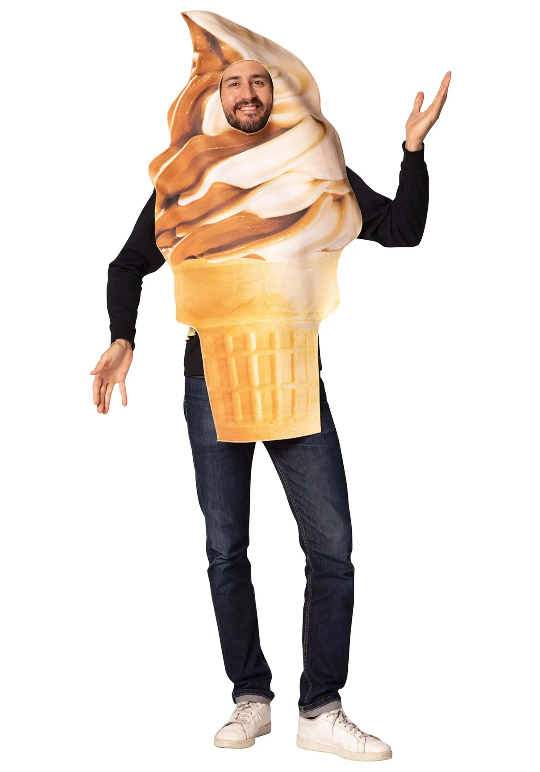 Rasta Imposta Get Real Ice Cream Swirl Cone Costume For Adults 1 Rasta Imposta Get Real Ice Cream Swirl Cone Costume For Adults