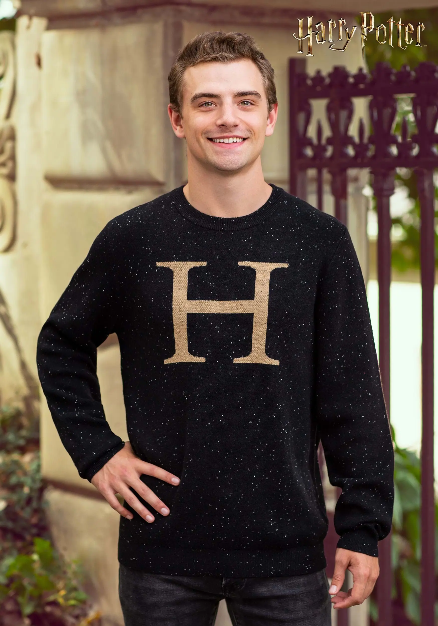 BigWan Apparel Co. Harry Potter "H" Christmas Sweater For Adults 1 BigWan Apparel Co. Harry Potter "H" Christmas Sweater For Adults