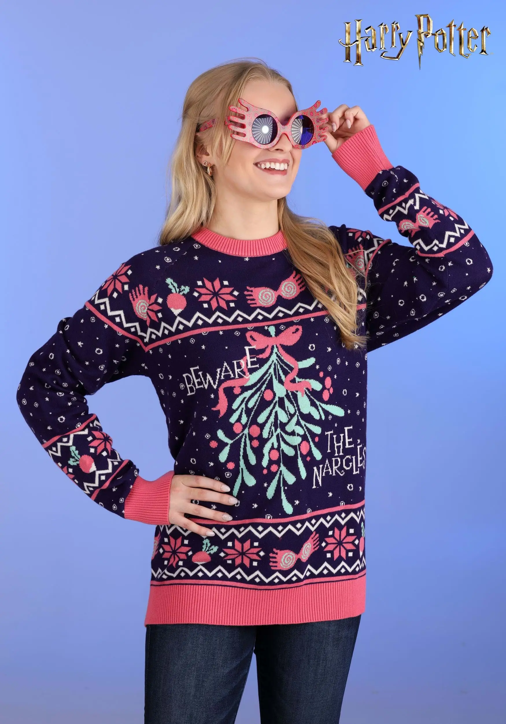 BigWan Apparel Co. Harry Potter Luna Lovegood Ugly Sweater For Adults 1 BigWan Apparel Co. Harry Potter Luna Lovegood Ugly Sweater For Adults