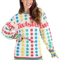 BigWan Apparel Co. Hasbro Twister Sweater For Adults -wizard of oz costume shop adult hasbro games twister sweater alt 4