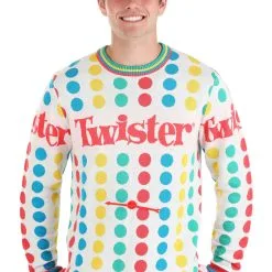 BigWan Apparel Co. Hasbro Twister Sweater For Adults -wizard of oz costume shop adult hasbro games twister sweater alt 5