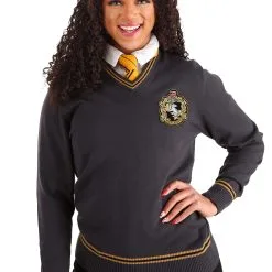BigWan Apparel Co. Hufflepuff Uniform Harry Potter Sweater For Adults 9 BigWan Apparel Co. Hufflepuff Uniform Harry Potter Sweater For Adults -wizard of oz costume shop adult hufflepuff uniform harry potter sweater alt 3