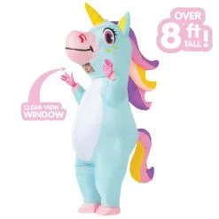 Joyin Inflatable Blue Unicorn Costume For Adults -wizard of oz costume shop adult inflatable blue unicorn costume alt 3