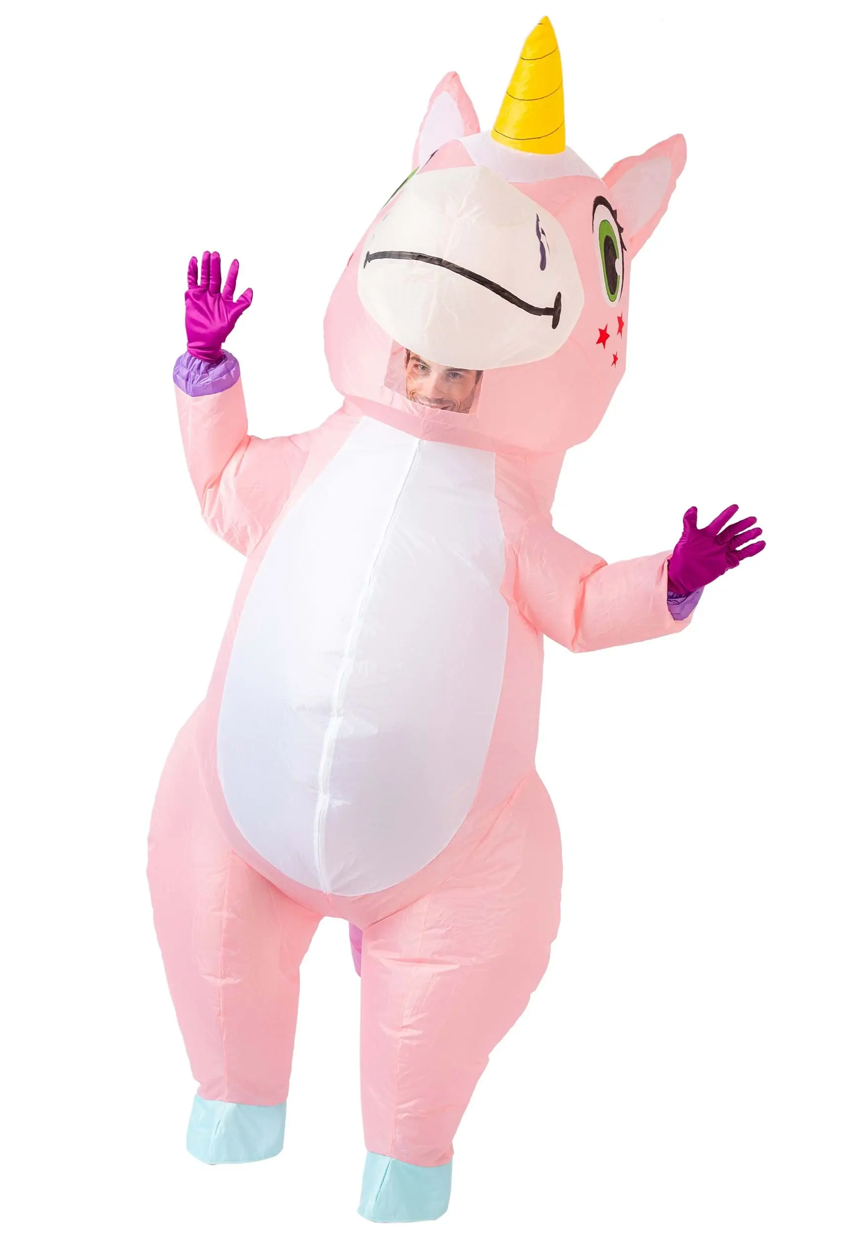Joyin Inflatable Pink Unicorn Costume For Adults 1 Joyin Inflatable Pink Unicorn Costume For Adults
