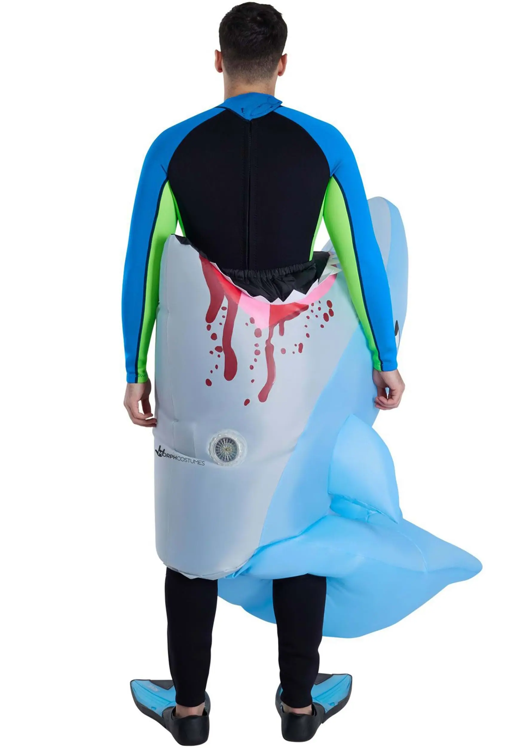 Morphsuits Adult Man Eating Shark Inflatable Costume 3 Morphsuits Adult Man Eating Shark Inflatable Costume - Image 3