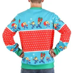 BigWan Apparel Co. Megaman Christmas Sweater For Adults -wizard of oz costume shop adult megaman christmas sweater alt 4
