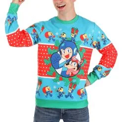 BigWan Apparel Co. Megaman Christmas Sweater For Adults -wizard of oz costume shop adult megaman christmas sweater alt 5