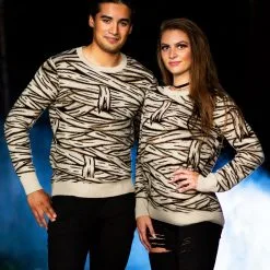 BigWan Apparel Co. Mummy's Curse Halloween Sweater For Adults -wizard of oz costume shop adult mummys curse halloween sweater alt2