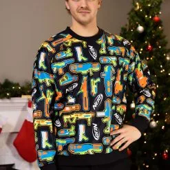 BigWan Apparel Co. Nerf Gun Unisex Sweater For Adults 9 BigWan Apparel Co. Nerf Gun Unisex Sweater For Adults -wizard of oz costume shop adult nerf gun sweater alt 2