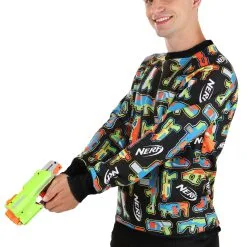 BigWan Apparel Co. Nerf Gun Unisex Sweater For Adults 10 BigWan Apparel Co. Nerf Gun Unisex Sweater For Adults -wizard of oz costume shop adult nerf gun sweater alt 3