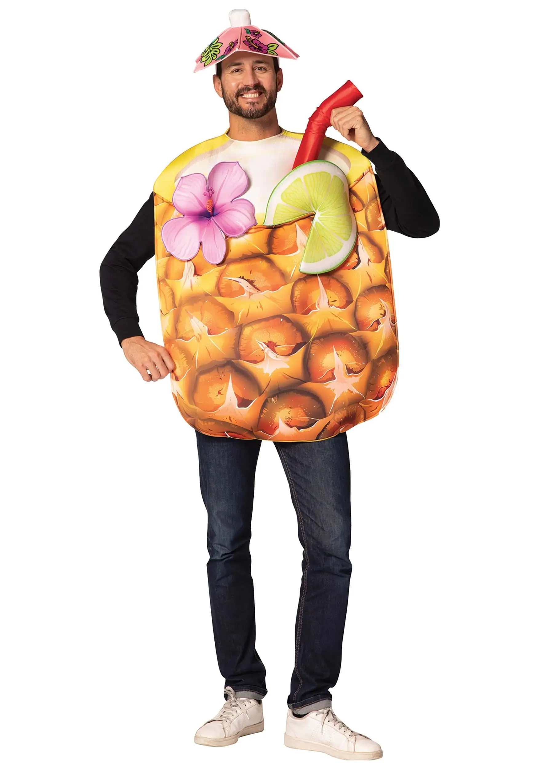 Rasta Imposta Adult Pineapple Drink Costume 1 Rasta Imposta Adult Pineapple Drink Costume