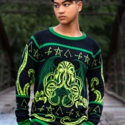 BigWan Apparel Co. Rage Of Cthulhu Halloween Sweater For Adults