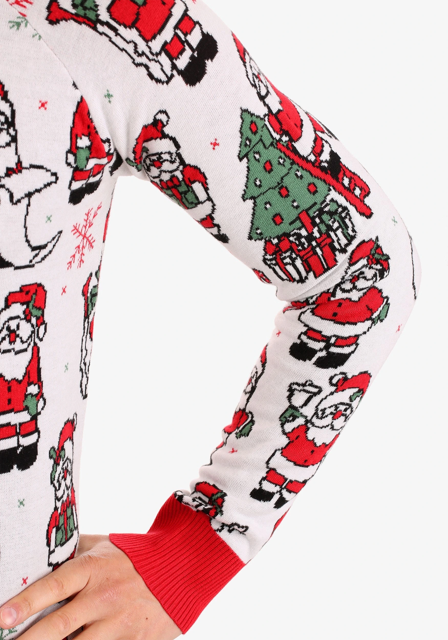 BigWan Apparel Co. Adult Repeating Santa Pattern Ugly Christmas Sweater 6 BigWan Apparel Co. Adult Repeating Santa Pattern Ugly Christmas Sweater - Image 6