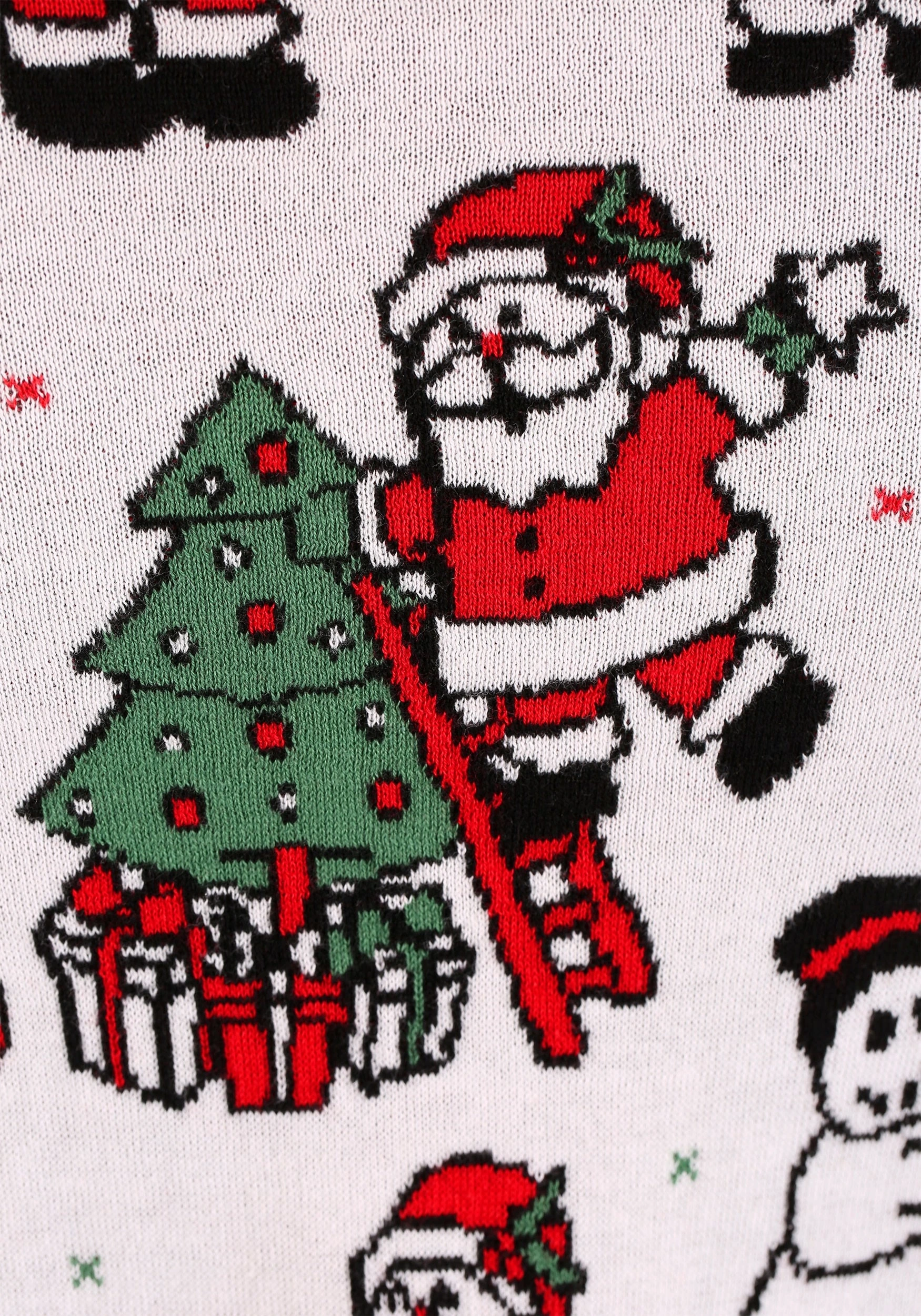 BigWan Apparel Co. Adult Repeating Santa Pattern Ugly Christmas Sweater 8 BigWan Apparel Co. Adult Repeating Santa Pattern Ugly Christmas Sweater - Image 8