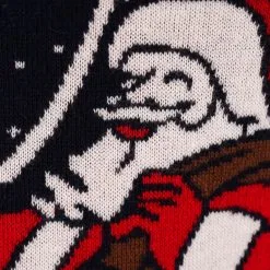 BigWan Apparel Co. Adult Vintage Santa & Reindeer Ugly Christmas Sweater -wizard of oz costume shop adult santa reindeer ugly christmas sweater alt 7