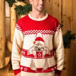 Shenzen Amilla Sloth Adult Ugly Christmas Sweater 7 Shenzen Amilla Sloth Adult Ugly Christmas Sweater -wizard of oz costume shop adult sloth ugly christmas sweater alt 4