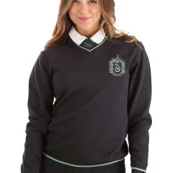 BigWan Apparel Co. Adult Harry Potter Slytherin Uniform Sweater 8 BigWan Apparel Co. Adult Harry Potter Slytherin Uniform Sweater -wizard of oz costume shop adult slytherin uniform harry potter sweater alt 2