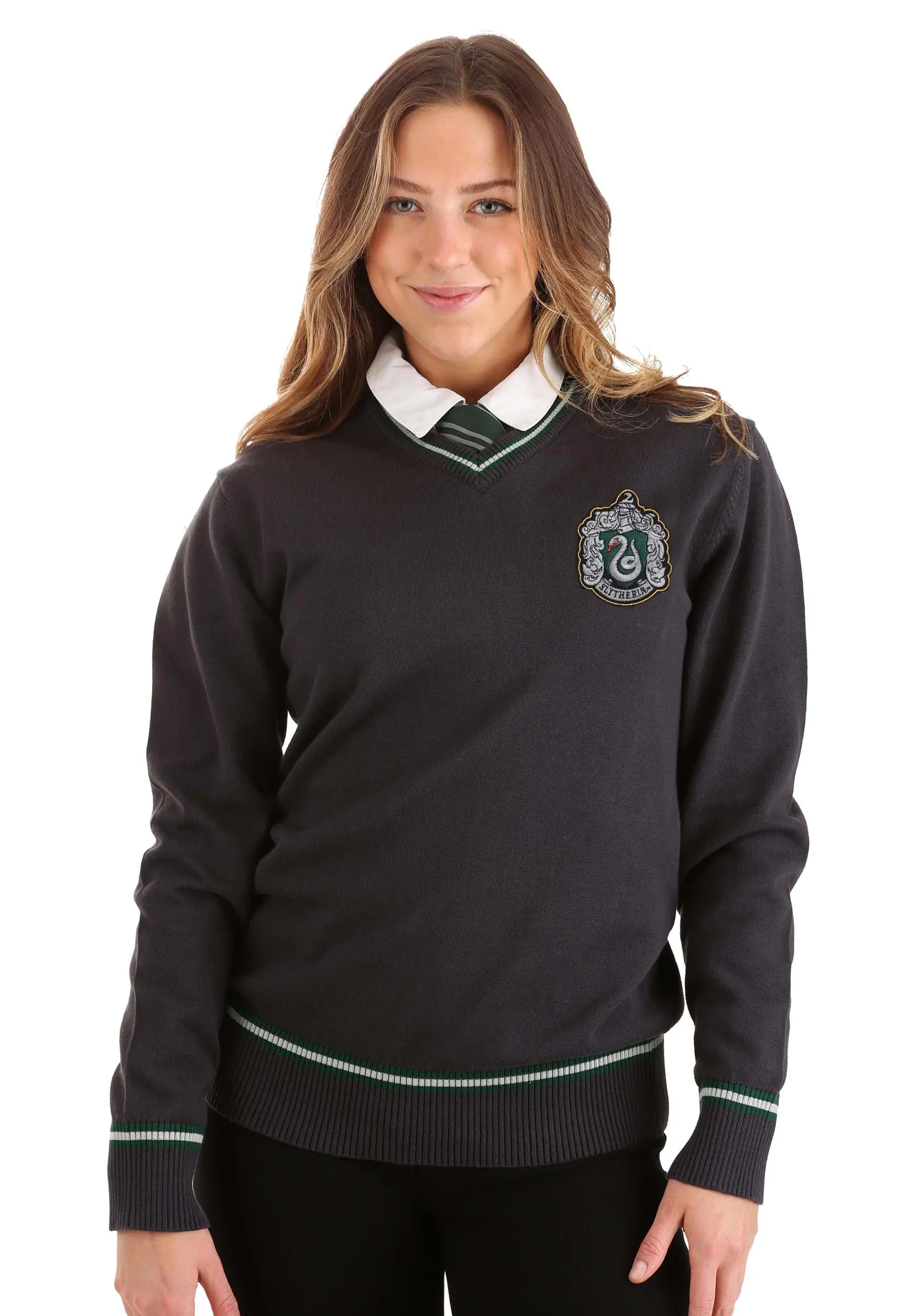 BigWan Apparel Co. Adult Harry Potter Slytherin Uniform Sweater 3 BigWan Apparel Co. Adult Harry Potter Slytherin Uniform Sweater - Image 3