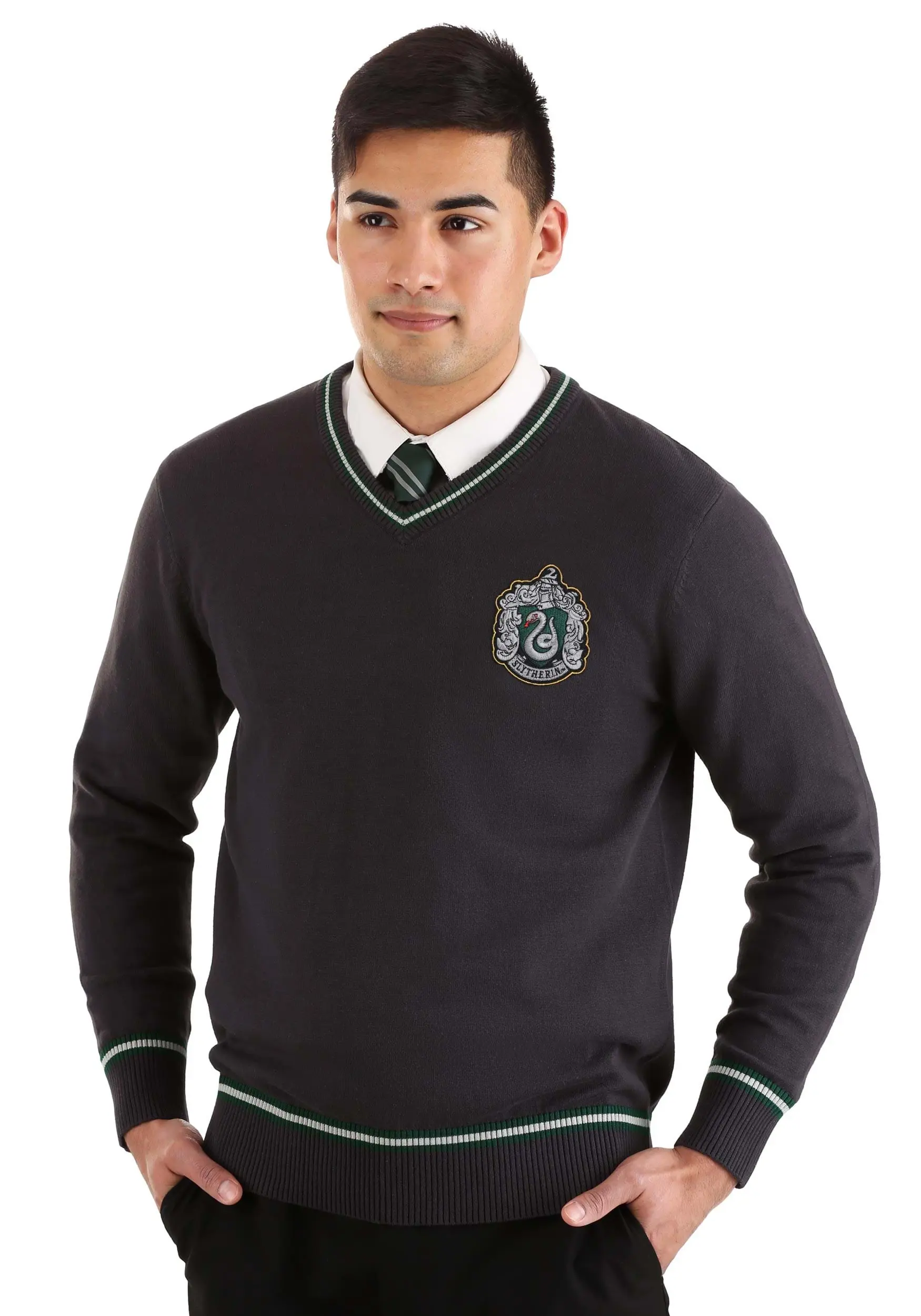 BigWan Apparel Co. Adult Harry Potter Slytherin Uniform Sweater 4 BigWan Apparel Co. Adult Harry Potter Slytherin Uniform Sweater - Image 4