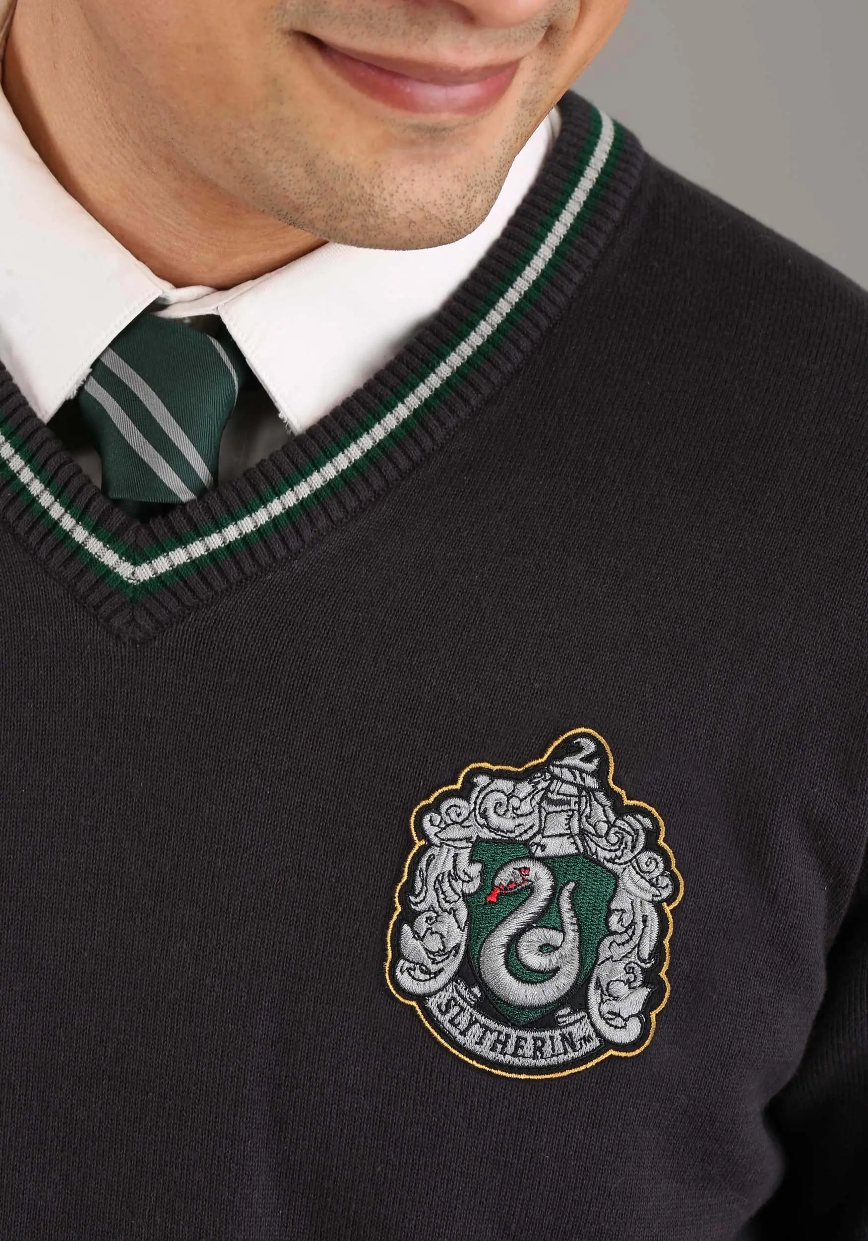 BigWan Apparel Co. Adult Harry Potter Slytherin Uniform Sweater 6 BigWan Apparel Co. Adult Harry Potter Slytherin Uniform Sweater - Image 6