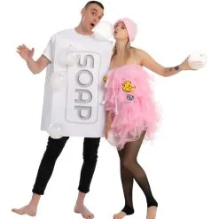 Joyin Adult Soap And Loofa Couples Costume