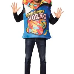 Rasta Imposta Sour Gummy Worm Costume For Adults