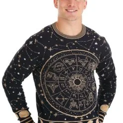 BigWan Apparel Co. Astrology Signs Halloween Sweater For Adults -wizard of oz costume shop astrology signs ugly sweater alt 1