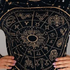 BigWan Apparel Co. Astrology Signs Halloween Sweater For Adults -wizard of oz costume shop astrology signs ugly sweater alt 3