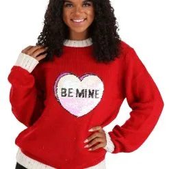 BigWan Apparel Co. Be Mine Valentine's Day Adult Sweater -wizard of oz costume shop be mine valentines day sweater alt 12