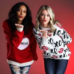 BigWan Apparel Co. Be Mine Valentine's Day Adult Sweater -wizard of oz costume shop be mine valentines day sweater alt 14