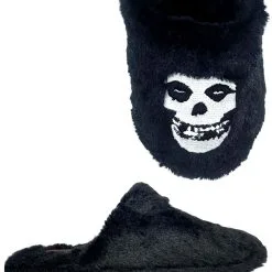 Strange Cvlt Black Furry Women's Misfits Slipper