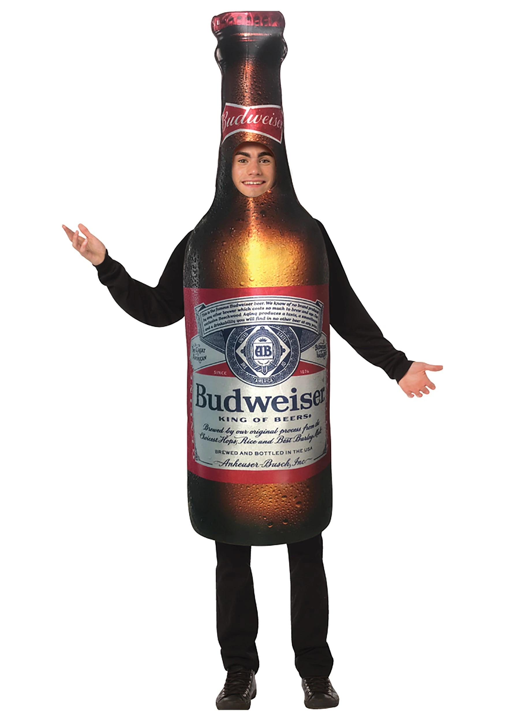 Rasta Imposta Budweiser Bottle Costume For Adults 1 Rasta Imposta Budweiser Bottle Costume For Adults