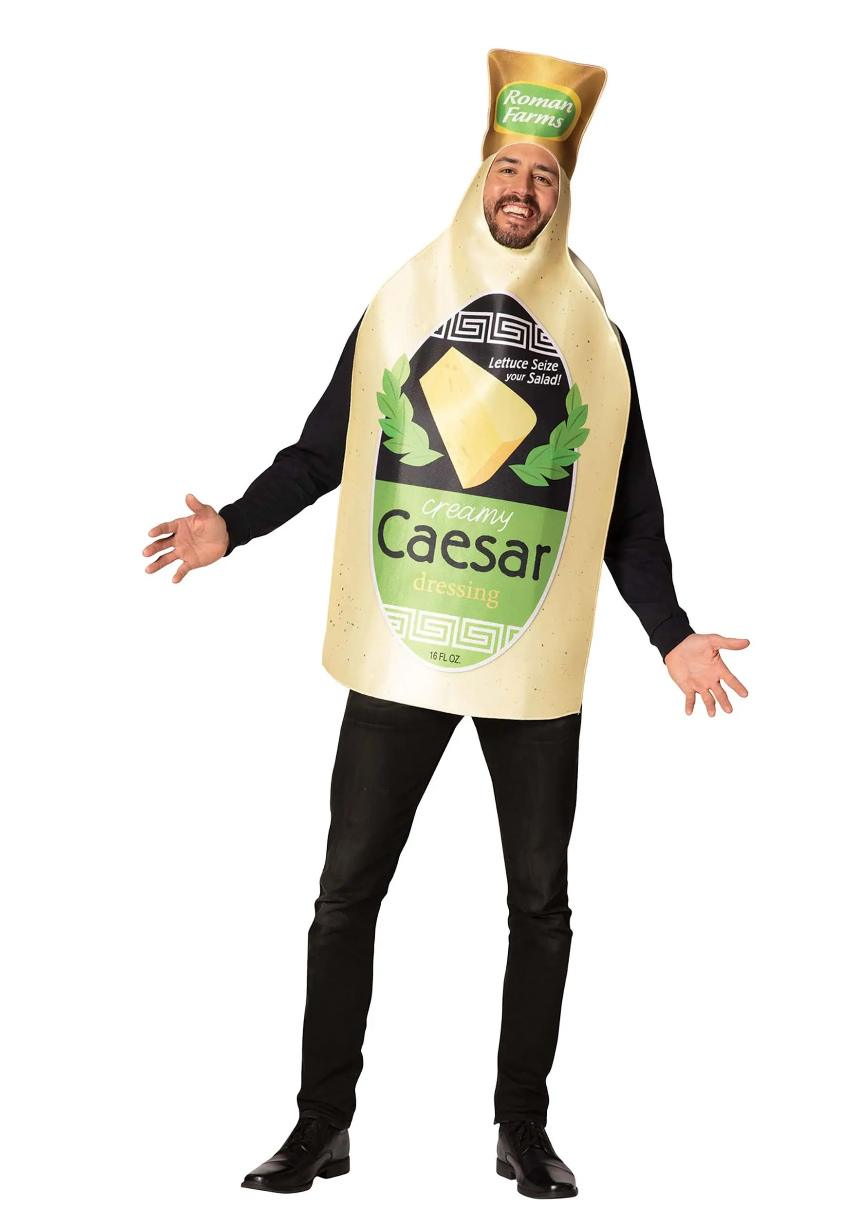 Rasta Imposta Caesar Dressing Bottle Costume For Adults 1 Rasta Imposta Caesar Dressing Bottle Costume For Adults