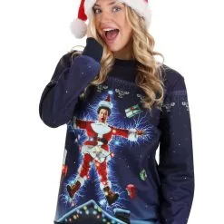 BigWan Apparel Co. Movie Poster Christmas Vacation Ugly Sweatshirt For Adults -wizard of oz costume shop christmas vacation movie poster ugly sweatshirt alt 4