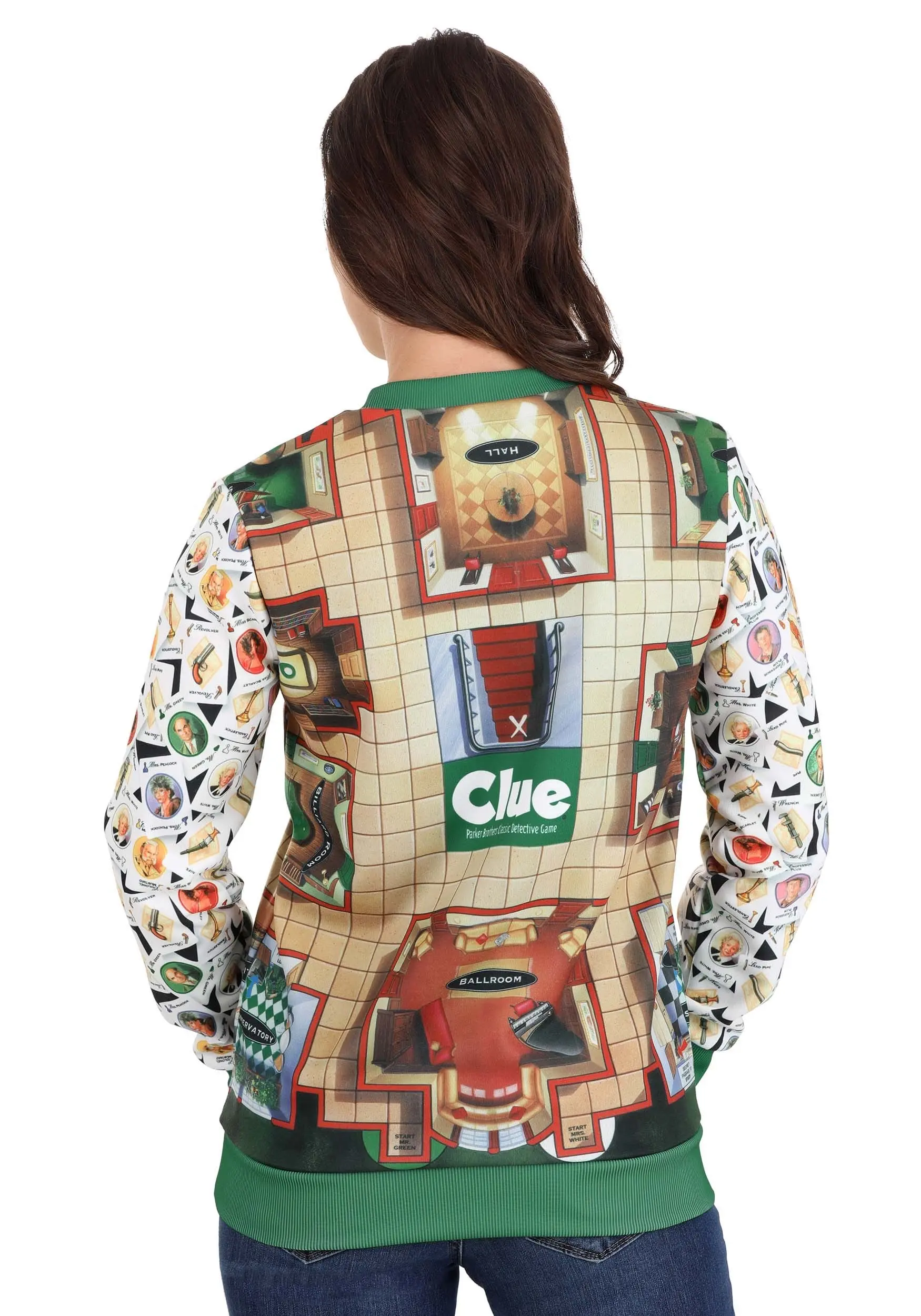 BigWan Apparel Co. Clue Board Game Mansion Adult Sweater 6 BigWan Apparel Co. Clue Board Game Mansion Adult Sweater - Image 6