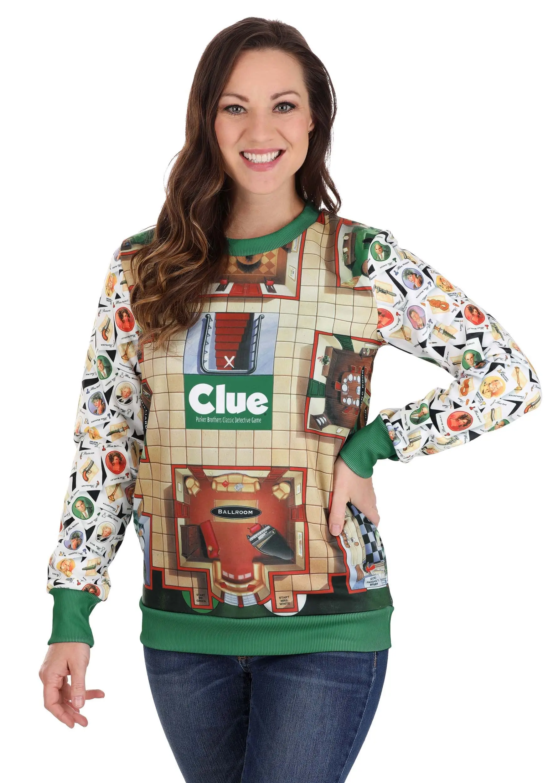 BigWan Apparel Co. Clue Board Game Mansion Adult Sweater 7 BigWan Apparel Co. Clue Board Game Mansion Adult Sweater - Image 7