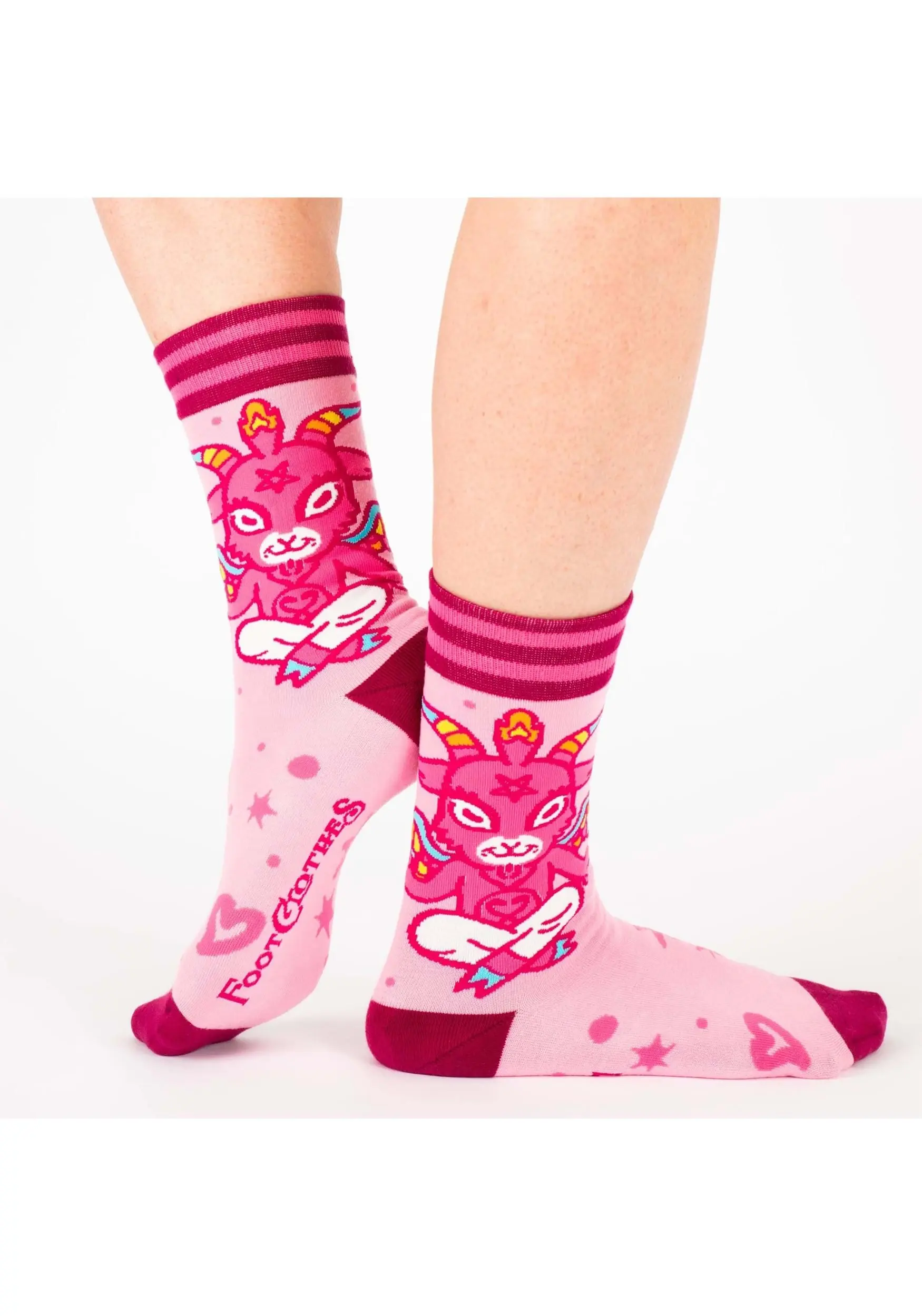 FootClothes Cute Baphomet Goat Socks For Adults 2 FootClothes Cute Baphomet Goat Socks For Adults - Image 2
