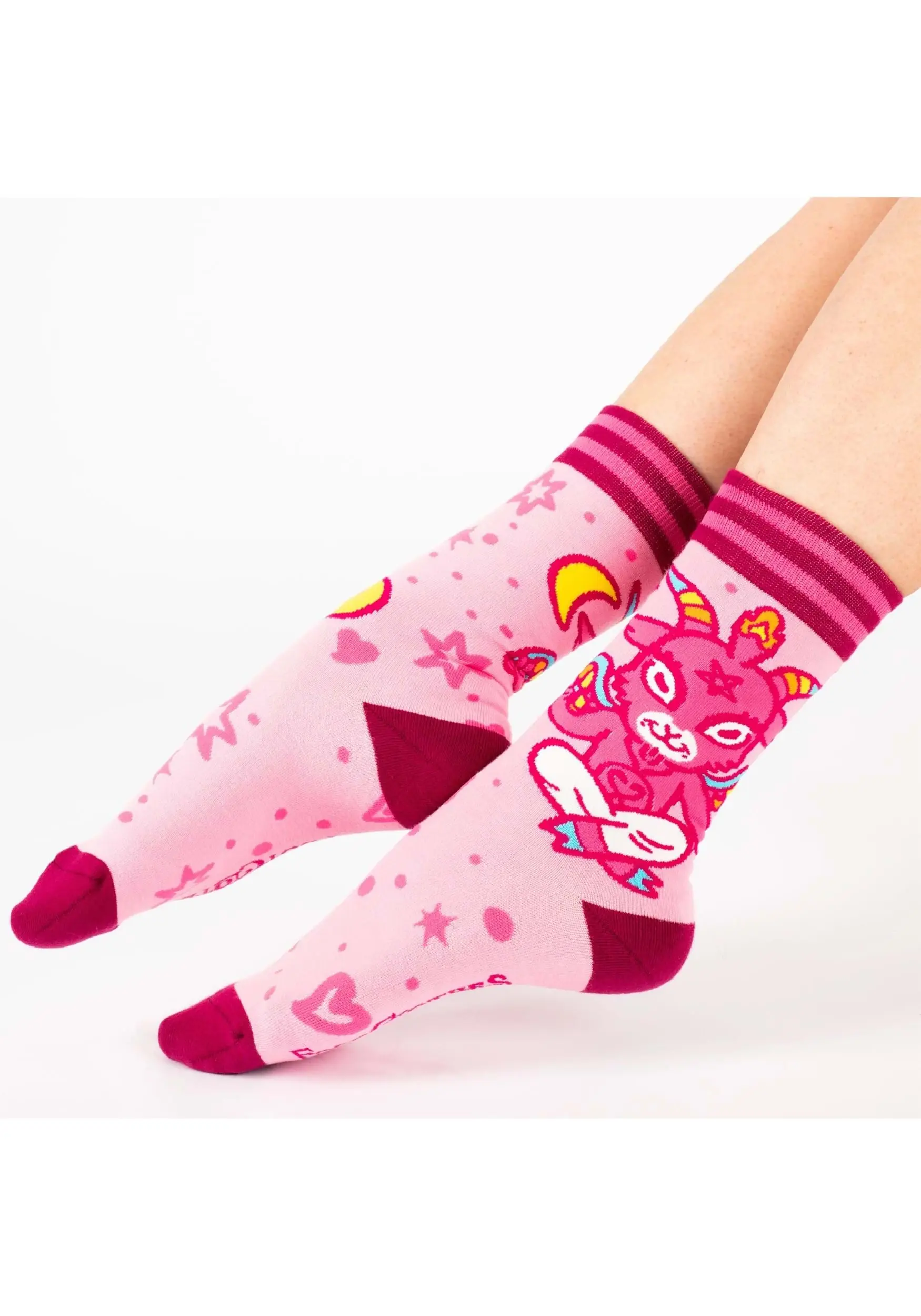 FootClothes Cute Baphomet Goat Socks For Adults 3 FootClothes Cute Baphomet Goat Socks For Adults - Image 3